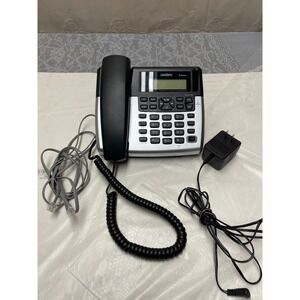 Uniden CXAI5698 5.8GHz Corded Phone Digital Answering System Silver Black